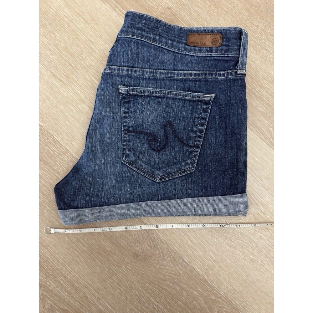 AG Adriano Goldschmied The Pixie Roll Up Denim Shorts Size 30 Medium Wash Cuffed - Picture 13 of 15